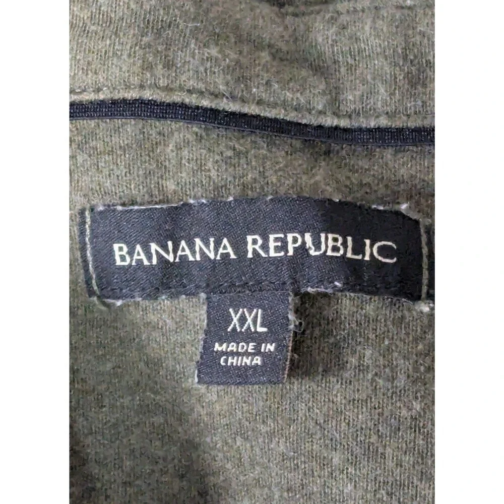 Banana Republic Shirt Mens Size XXL Green Short Sleeve Polo Cotton